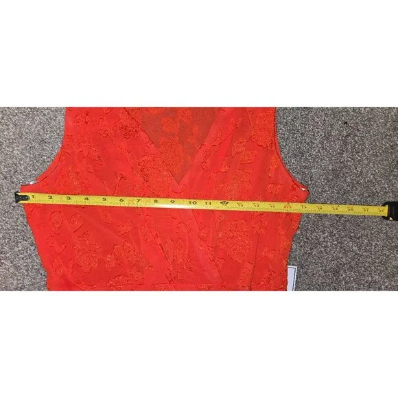 Premier Amour Sleeveless Fit + Flare Dress, 10, Red - Picture 10 of 11